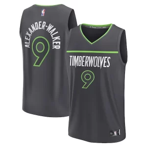 Fantastico Delizioso Trendy Nickeil Alexander Walker Minnesota Timberwolves Fast Break Replica Player Jersey Statement Edition Black
