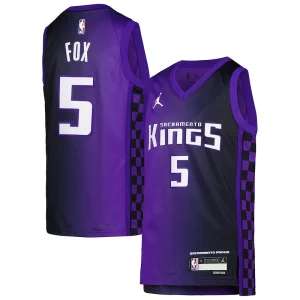Fantastico Incantevole Bellissimo De'Aaron Fox Sacramento Kings Jordan Brand Youth Swingman Jersey Statement Edition Purple