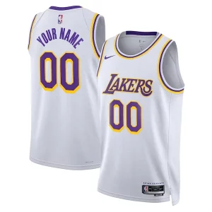 Fantastico Los Angeles Lakers Nike Unisex Swingman Custom Jersey White Association Edition