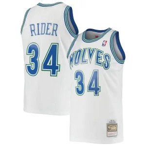 Fantastico Moderno Isaiah Rider Minnesota Timberwolves 1995/96 Hardwood Classics Swingman Jersey White