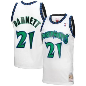 Fantastico Splendido Kevin Garnett Minnesota Timberwolves 1997 98 Hardwood Classics Reload 3.0 Swingman Jersey White