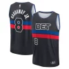 Fantastico Tim Hardaway Jr. Detroit Pistons Youth Fast Break Player Jersey Statement Edition Black