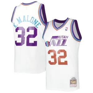 Fantastico Versatile Karl Malone Utah Jazz 1991/92 Hardwood Classics Reload 3.0 Swingman Jersey White