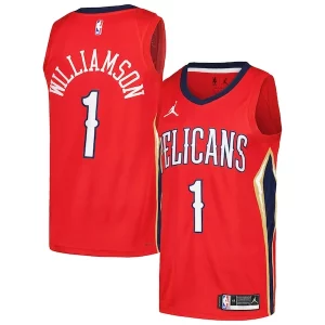 Fantastico Zion Williamson New Orleans Pelicans Jordan Brand Swingman Player Jersey Statement Edition Red