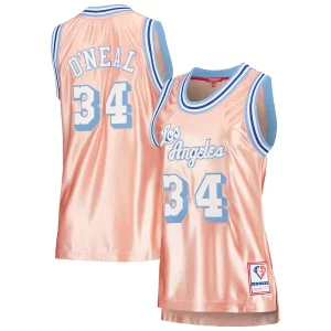 Fascinante Accattivante Shaquille O'Neal Los Angeles Lakers Women's 75th Anniversary Rose Gold 1996 Swingman Jersey Pink
