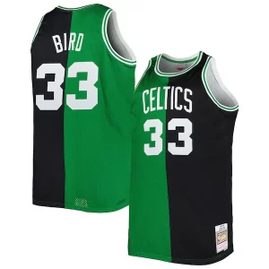 Fascinante Bellissimo Raffinato Larry Bird Boston Celtics Big & Tall Hardwood Classics 1985/86 Split Swingman Jersey Kelly Green/Black