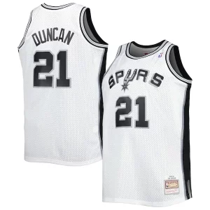 Fascinante Classico Tim Duncan San Antonio Spurs Big & Tall Hardwood Classics 1998/99 Swingman Jersey White/Black