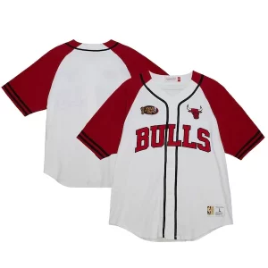 Fascinante Cool Stupendo Chicago Bulls Practice Day Baseball Jersey White