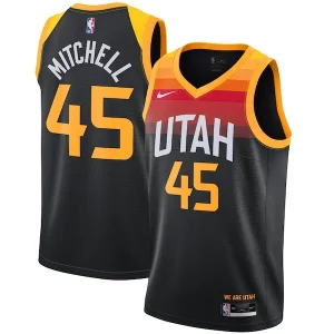 Fascinante Donovan Mitchell Utah Jazz Nike 2021/22 Swingman Player Jersey Black City Edition