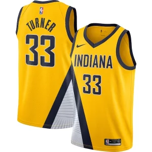 Fascinante Incantevole Meraviglioso Myles Turner Indiana Pacers Nike Swingman Jersey Gold Statement Edition
