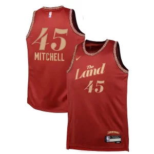 Fascinante Lussuoso Magnifico Donovan Mitchell Cleveland Cavaliers Nike Youth Swingman Replica Jersey City Edition Wine