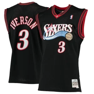 Fascinante Robusto Bellissimo Allen Iverson Philadelphia 76ers 2000/01 Hardwood Classics Swingman Jersey Black