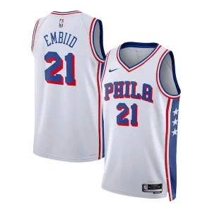 Fascinante Trendy Delizioso Joel Embiid Philadelphia 76ers Nike Youth Swingman Jersey Association Edition White