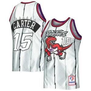 Fascinante Versatile Vince Carter Toronto Raptors 1998/99 Hardwood Classics 75th Anniversary Swingman Jersey Platinum