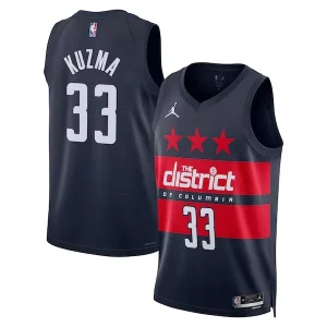 Gorgeous Cool Kyle Kuzma Washington Wizards Jordan Brand Unisex 2024/25 Swingman Jersey Statement Edition Navy