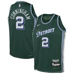 Gorgeous Fascinante Delizioso Cade Cunningham Detroit Pistons Nike Youth 2022/23 Swingman Jersey City Edition Green