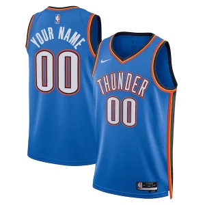 Gorgeous Oklahoma City Thunder Nike Unisex Swingman Custom Jersey Blue Icon Edition