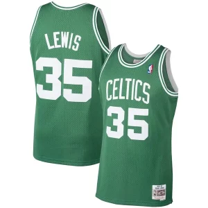 Gorgeous Pratico Reggie Lewis Boston Celtics 1987/88 Hardwood Classics Swingman Jersey Kelly Green