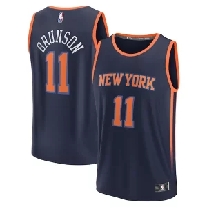 Gorgeous Robusto Duraturo Jalen Brunson New York Knicks Fast Break Replica Player Jersey Statement Edition Navy