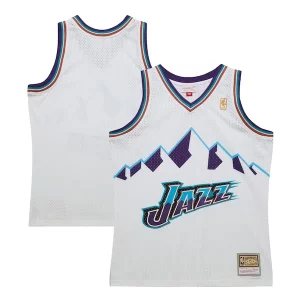 Gorgeous Utah Jazz 1996 97 Hardwood Classics Swingman Jersey White