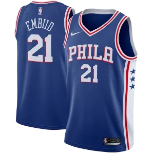 Incantevole Carino Accattivante Joel Embiid Philadelphia 76ers Nike Swingman Jersey Royal Icon Edition