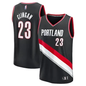 Stupendo Lussuoso Donovan Clingan Portland Trail Blazers 2024 NBA Draft Fast Break Player Jersey Icon Edition Black