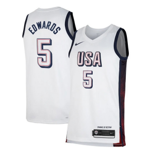 Incantevole Meraviglioso Anthony Edwards Unisex Nike Men's USA Basketball 2024 Swingman Player Jersey White