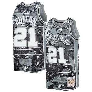 Incantevole Meraviglioso Tim Duncan San Antonio Spurs 1998/99 Hardwood Classics Lunar New Year Swingman Jersey Silver