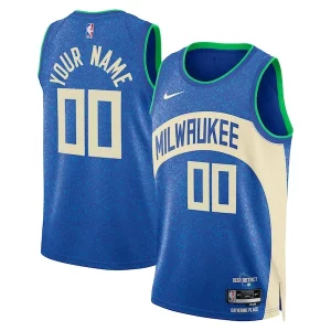 Incantevole Milwaukee Bucks Nike Unisex 2023/24 Custom Swingman Jersey Royal City Edition