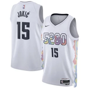 Incantevole Nikola Jokic Denver Nuggets Nike Unisex 2024/25 Swingman Player Jersey City Edition White
