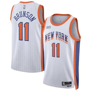 Incantevole Sofisticato Delizioso Jalen Brunson New York Knicks Nike Unisex 2024/25 Swingman Player Jersey City Edition White