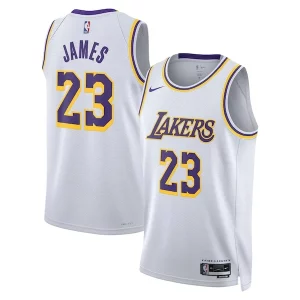 Incantevole Stupendo LeBron James Los Angeles Lakers Nike Unisex Swingman Jersey Association Edition White/Gold
