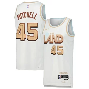 Incantevole Versatile Duraturo Donovan Mitchell Cleveland Cavaliers Nike Swingman Player Jersey City Edition White
