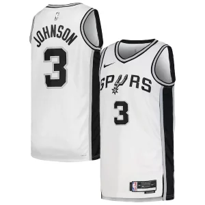 Lussuoso Accattivante Keldon Johnson San Antonio Spurs Nike Unisex Swingman Jersey Association Edition White/Black
