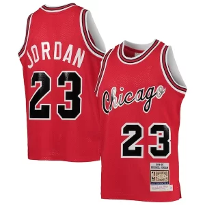 Lussuoso Duraturo Meraviglioso Youth Chicago Bulls Michael Jordan Red 1984/85 Hardwood Classics Authentic Jersey