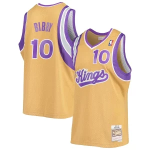 Lussuoso Eccezionale Mike Bibby Sacramento Kings 2005/06 Hardwood Classics Swingman Jersey Gold