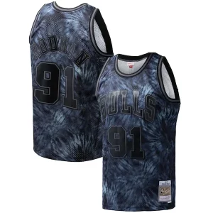Lussuoso Elegante Incantevole Dennis Rodman Chicago Bulls Hardwood Classics 1995/96 Tie Dye Swingman Jersey Black