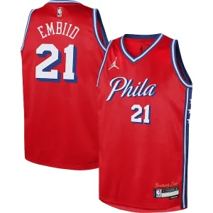 Lussuoso Fantastico Joel Embiid Philadelphia 76ers Jordan Brand Youth Swingman Jersey Statement Edition Red