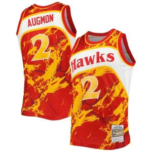 Lussuoso Gorgeous Stacey Augmon Atlanta Hawks 1991/92 Hardwood Classics Marble Swingman Jersey Red
