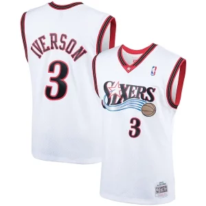 Lussuoso Prestigioso Fascinante Allen Iverson Philadelphia 76ers Hardwood Classics Swingman Jersey White/Royal