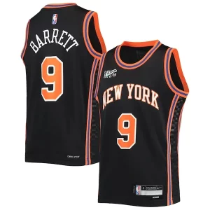 Lussuoso RJ Barrett New York Knicks Nike Youth 2021/22 Swingman Jersey City Edition Black