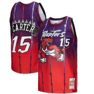 Lussuoso Raffinato Vince Carter Toronto Raptors 1998/99 Hardwood Classics Fadeaway Swingman Player Jersey Red/Purple