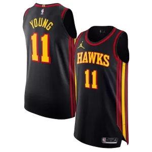 Lussuoso Versatile Pratico Trae Young Atlanta Hawks Jordan Brand Authentic Player Jersey Statement Edition Black