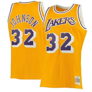 Magnifico Bellissimo Comodo Magic Johnson Los Angeles Lakers 1984/85 Hardwood Classics Swingman Jersey Gold/Purple