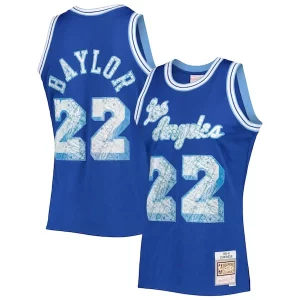 Magnifico Comodo Attraente Elgin Baylor Los Angeles Lakers 1996/97 Hardwood Classics NBA 75th Anniversary Diamond Swingman Jersey Royal