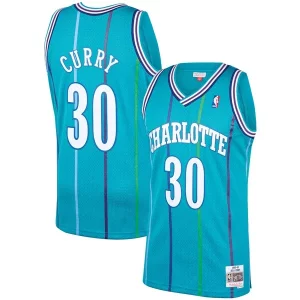 Magnifico Dell Curry Charlotte Hornets 1992/93 Hardwood Classics Swingman Jersey Teal
