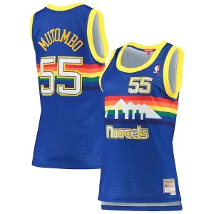 Magnifico Dikembe Mutombo Denver Nuggets Women's 1991/92 Hardwood Classics Swingman Jersey Royal
