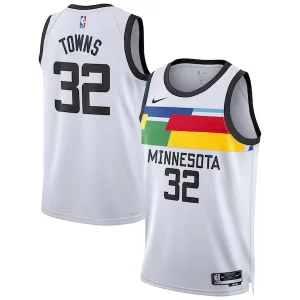 Incantevole Karl Anthony Towns Minnesota Timberwolves Nike Unisex 2022/23 Swingman Jersey City Edition White