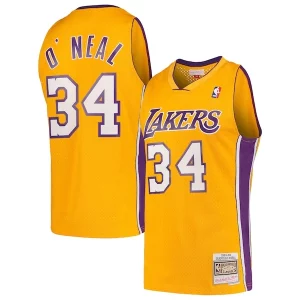 Magnifico Gorgeous Classico Shaquille O'Neal Los Angeles Lakers Hardwood Classics Swingman Jersey Gold