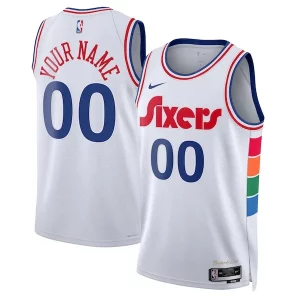 Magnifico Raffinato Philadelphia 76ers Nike Unisex 2024/25 Custom Swingman Jersey City Edition White
